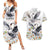 Denmark Mute Swan Couples Matching Summer Maxi Dress and Hawaiian Shirt With Chamomile Daisy Flowers LT9 - Wonder Print Shop