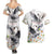 Denmark Mute Swan Couples Matching Summer Maxi Dress and Hawaiian Shirt With Chamomile Daisy Flowers LT9 - Wonder Print Shop