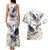 Denmark Mute Swan Couples Matching Tank Maxi Dress and Hawaiian Shirt With Chamomile Daisy Flowers LT9 - Wonder Print Shop