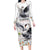 Denmark Mute Swan Family Matching Long Sleeve Bodycon Dress and Hawaiian Shirt With Chamomile Daisy Flowers LT9 - Wonder Print Shop