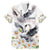 Denmark Mute Swan Family Matching Mermaid Dress and Hawaiian Shirt With Chamomile Daisy Flowers LT9 - Wonder Print Shop