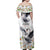 Denmark Mute Swan Family Matching Off Shoulder Maxi Dress and Hawaiian Shirt With Chamomile Daisy Flowers LT9 - Wonder Print Shop