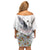 Denmark Mute Swan Family Matching Off Shoulder Short Dress and Hawaiian Shirt With Chamomile Daisy Flowers LT9 - Wonder Print Shop