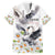 Denmark Mute Swan Family Matching Puletasi and Hawaiian Shirt With Chamomile Daisy Flowers - Wonder Print Shop