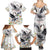 Denmark Mute Swan Family Matching Summer Maxi Dress and Hawaiian Shirt With Chamomile Daisy Flowers - Wonder Print Shop