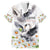 Denmark Mute Swan Family Matching Summer Maxi Dress and Hawaiian Shirt With Chamomile Daisy Flowers - Wonder Print Shop