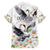 Denmark Mute Swan Family Matching Summer Maxi Dress and Hawaiian Shirt With Chamomile Daisy Flowers - Wonder Print Shop