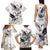 Denmark Mute Swan Family Matching Tank Maxi Dress and Hawaiian Shirt With Chamomile Daisy Flowers - Wonder Print Shop