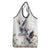 Denmark Mute Swan Grocery Bag With Chamomile Daisy Flowers