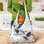 Denmark Mute Swan Grocery Bag With Chamomile Daisy Flowers