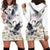 Denmark Mute Swan Hoodie Dress With Chamomile Daisy Flowers - Wonder Print Shop