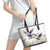 Denmark Mute Swan Leather Tote Bag With Chamomile Daisy Flowers - Wonder Print Shop