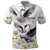 Denmark Mute Swan Polo Shirt With Chamomile Daisy Flowers - Wonder Print Shop