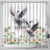 Denmark Mute Swan Shower Curtain Wth Chamomile Daisy Flowers