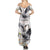 Denmark Mute Swan Summer Maxi Dress Wth Chamomile Daisy Flowers