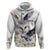 Denmark Mute Swan Zip Hoodie Wth Chamomile Daisy Flowers