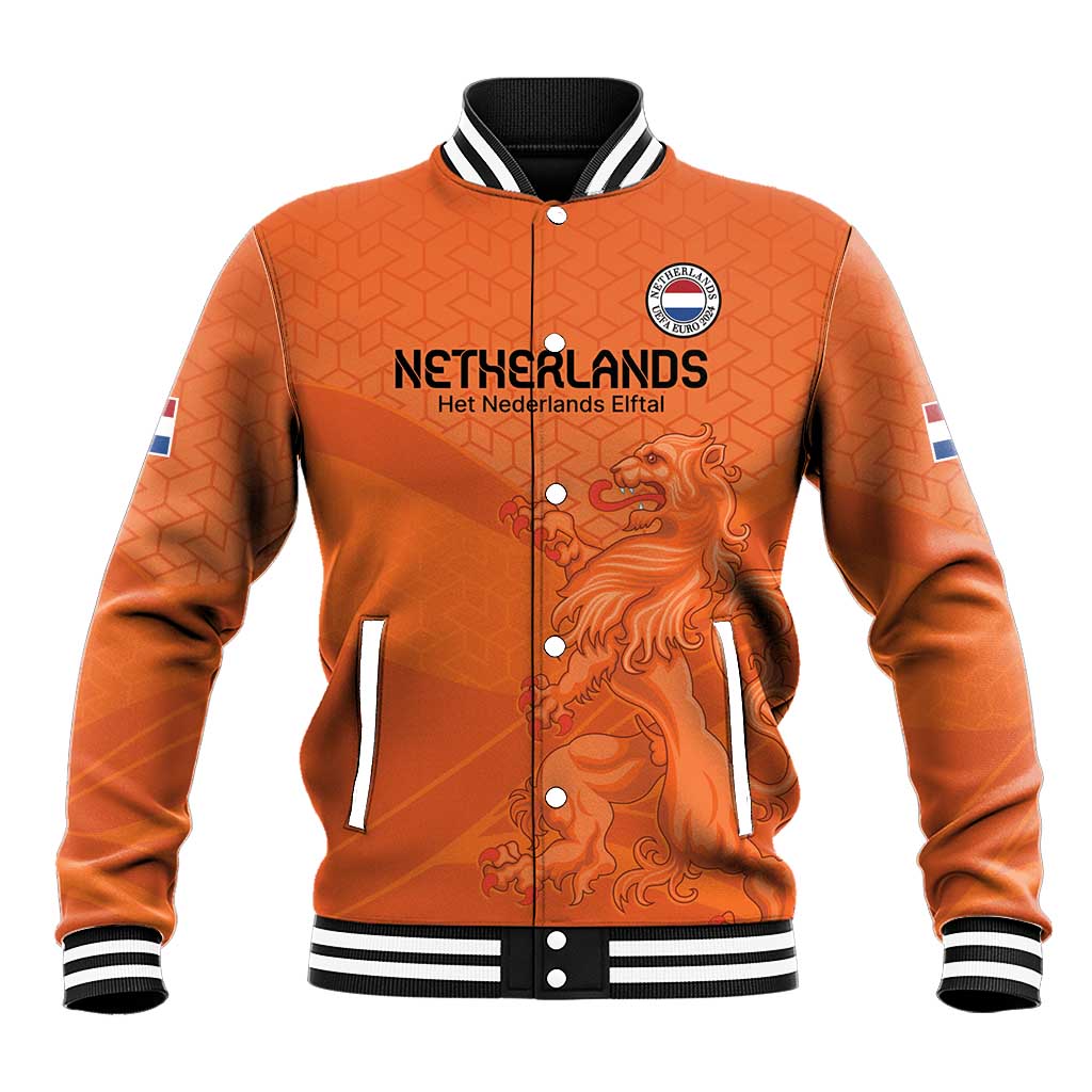 Custom Netherlands Oranje Football Baseball Jacket Come On Het Nederlands Elftal LT9 - Wonder Print Shop