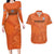 Custom Netherlands Oranje Football Couples Matching Long Sleeve Bodycon Dress and Hawaiian Shirt Come On Het Nederlands Elftal LT9 - Wonder Print Shop