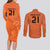 Custom Netherlands Oranje Football Couples Matching Long Sleeve Bodycon Dress and Long Sleeve Button Shirt Come On Het Nederlands Elftal LT9 - Wonder Print Shop