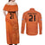 Custom Netherlands Oranje Football Couples Matching Off Shoulder Maxi Dress and Long Sleeve Button Shirt Come On Het Nederlands Elftal LT9 - Wonder Print Shop