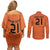 Custom Netherlands Oranje Football Couples Matching Off Shoulder Short Dress and Long Sleeve Button Shirt Come On Het Nederlands Elftal LT9 - Wonder Print Shop