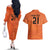 Custom Netherlands Oranje Football Couples Matching Off The Shoulder Long Sleeve Dress and Hawaiian Shirt Come On Het Nederlands Elftal LT9 - Wonder Print Shop