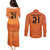 Custom Netherlands Oranje Football Couples Matching Puletasi and Long Sleeve Button Shirt Come On Het Nederlands Elftal LT9 - Wonder Print Shop