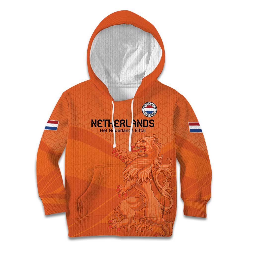 Custom Netherlands Oranje Football Kid Hoodie Come On Het Nederlands Elftal - Wonder Print Shop