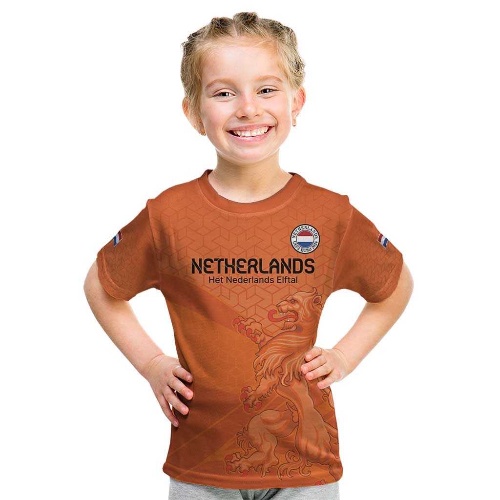 Custom Netherlands Oranje Football Kid T Shirt Come On Het Nederlands Elftal - Wonder Print Shop