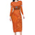 Custom Netherlands Oranje Football Long Sleeve Bodycon Dress Come On Het Nederlands Elftal - Wonder Print Shop