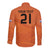 Custom Netherlands Oranje Football Long Sleeve Button Shirt Come On Het Nederlands Elftal - Wonder Print Shop