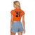 Custom Netherlands Oranje Football Raglan Cropped T Shirt Come On Het Nederlands Elftal