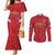 Custom Serbia Football Couples Matching Mermaid Dress and Long Sleeve Button Shirt Fudbalska reprezentacija Srbije