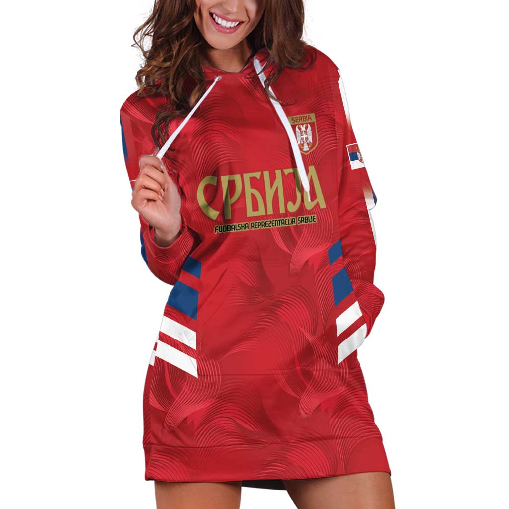 Custom Serbia Football Hoodie Dress Fudbalska reprezentacija Srbije - Wonder Print Shop