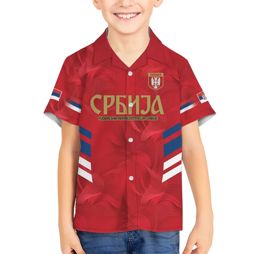 Custom Serbia Football Kid Hawaiian Shirt Fudbalska reprezentacija Srbije - Wonder Print Shop