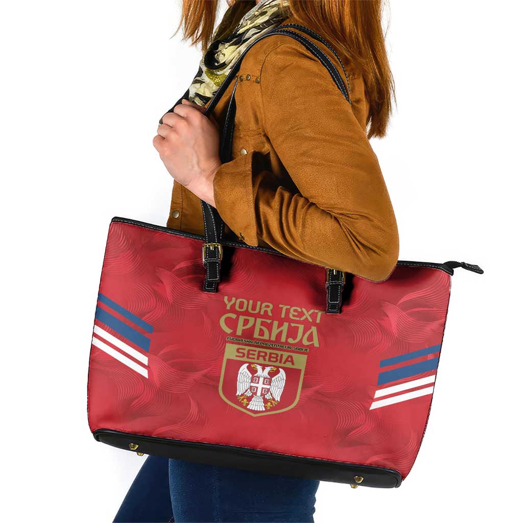 Custom Serbia Football Leather Tote Bag Fudbalska reprezentacija Srbije - Wonder Print Shop