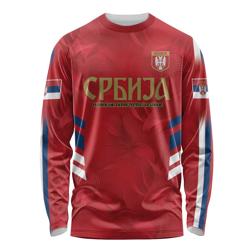 Custom Serbia Football Long Sleeve Shirt Fudbalska reprezentacija Srbije - Wonder Print Shop