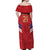 Custom Serbia Football Off Shoulder Maxi Dress Fudbalska reprezentacija Srbije - Wonder Print Shop