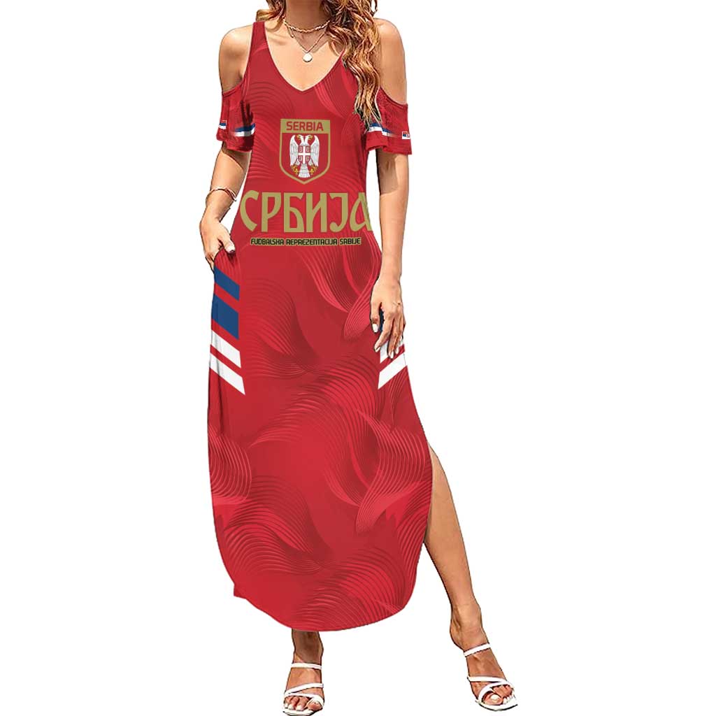 Custom Serbia Football Summer Maxi Dress Fudbalska reprezentacija Srbije - Wonder Print Shop