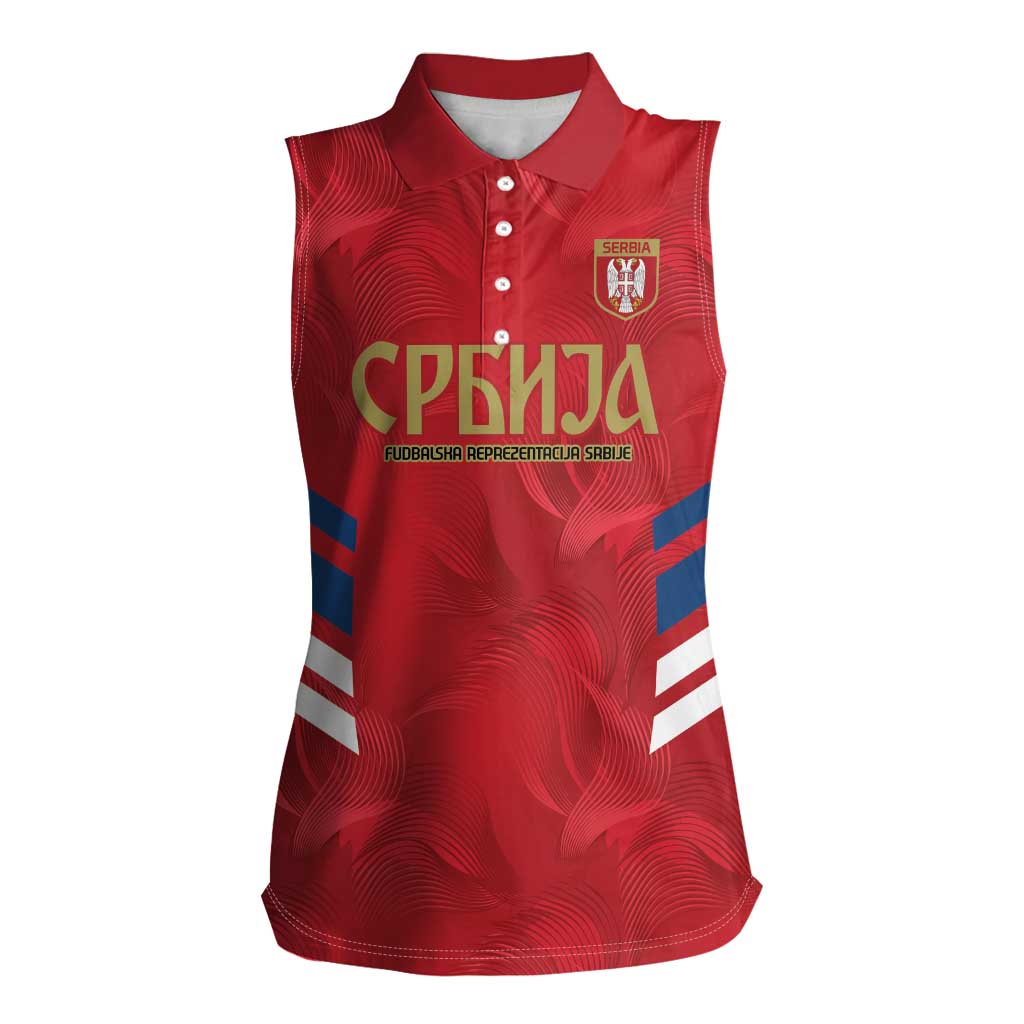 Custom Serbia Football Women Sleeveless Polo Shirt Fudbalska reprezentacija Srbije - Wonder Print Shop