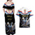 Serbia Silver Double-headed Eagle Couples Matching Off Shoulder Maxi Dress and Hawaiian Shirt LT9 - Wonder Print Shop