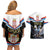 Serbia Silver Double-headed Eagle Couples Matching Off Shoulder Short Dress and Hawaiian Shirt LT9 - Wonder Print Shop