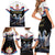 Serbia Silver Double-headed Eagle Family Matching Short Sleeve Bodycon Dress and Hawaiian Shirt - Wonder Print Shop