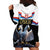 Serbia Silver Double-headed Eagle Hoodie Dress - Wonder Print Shop