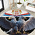 Serbia Silver Double-headed Eagle Round Carpet