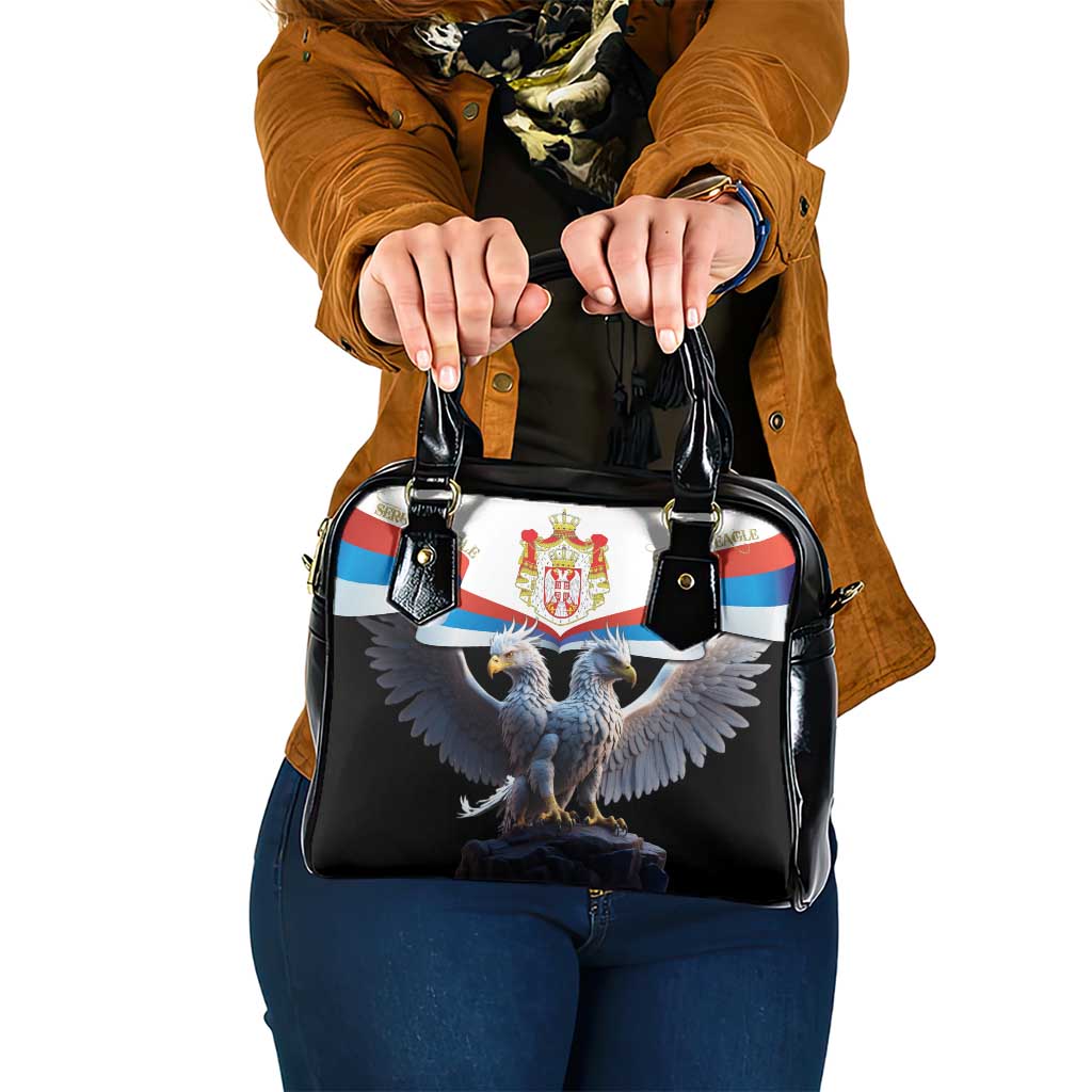 Serbia Silver Double-headed Eagle Shoulder Handbag