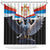 Serbia Silver Double-headed Eagle Shower Curtain