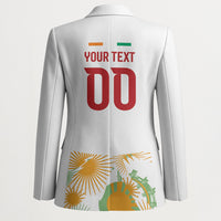 Custom Ivory Coast Heritage Elephants Never Fall Blazer