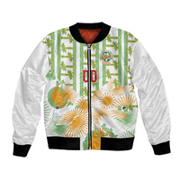 Custom Ivory Coast Heritage Elephants Never Fall Bomber Jacket