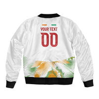 Custom Ivory Coast Heritage Elephants Never Fall Bomber Jacket